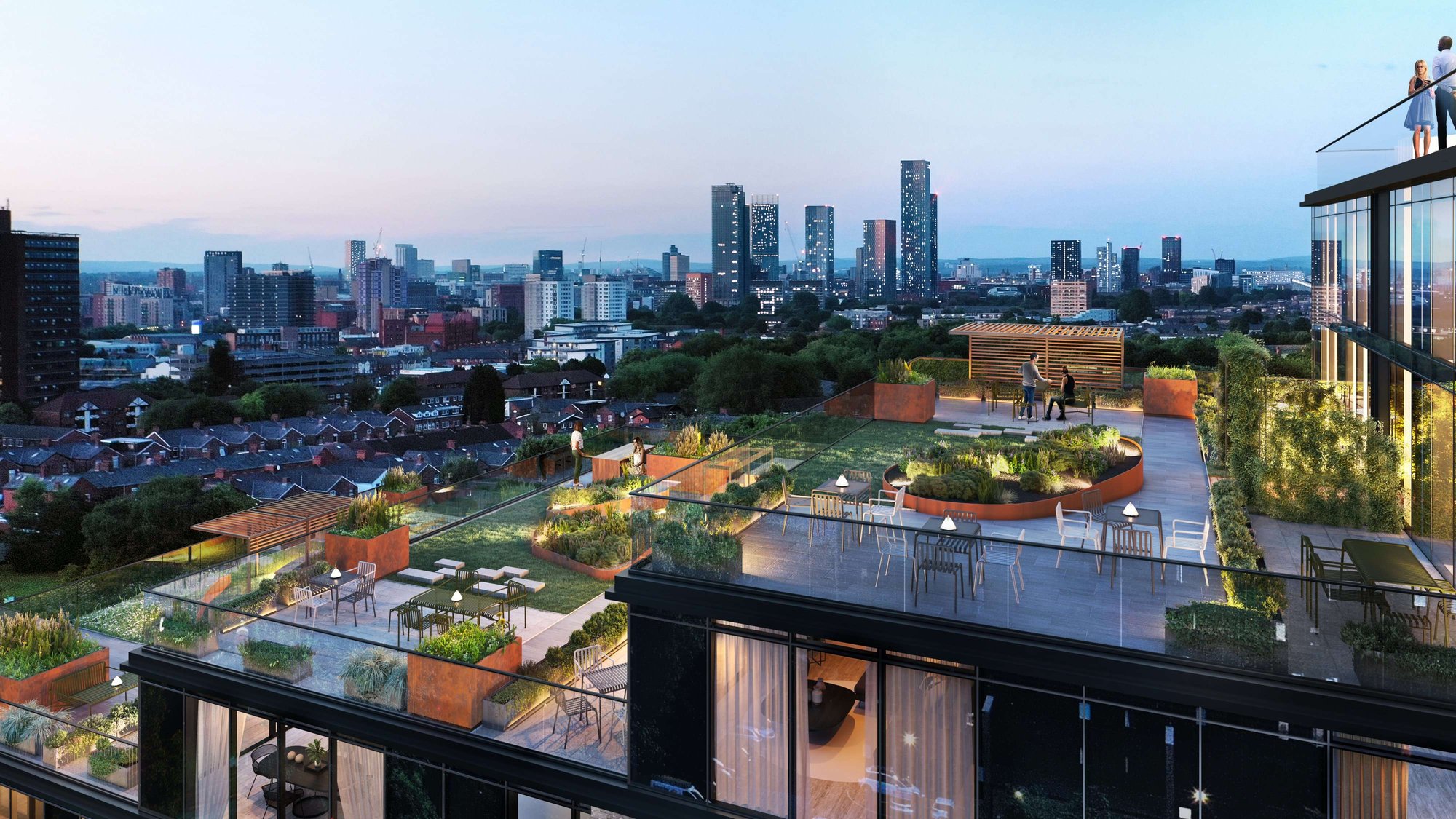EXT_HEATON_URBAN GREEN_TERRACE_DUSK_DRAFT_G02-1